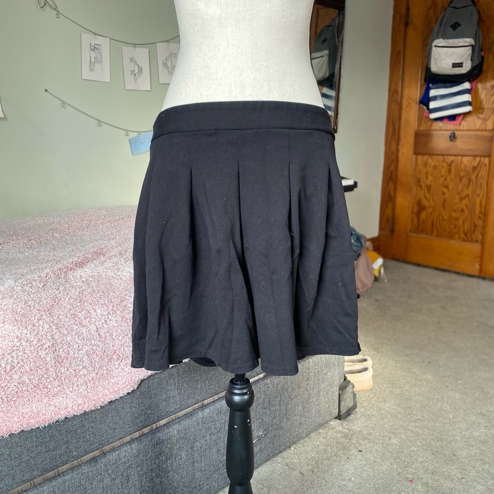 Black Skater Mini Skirt
